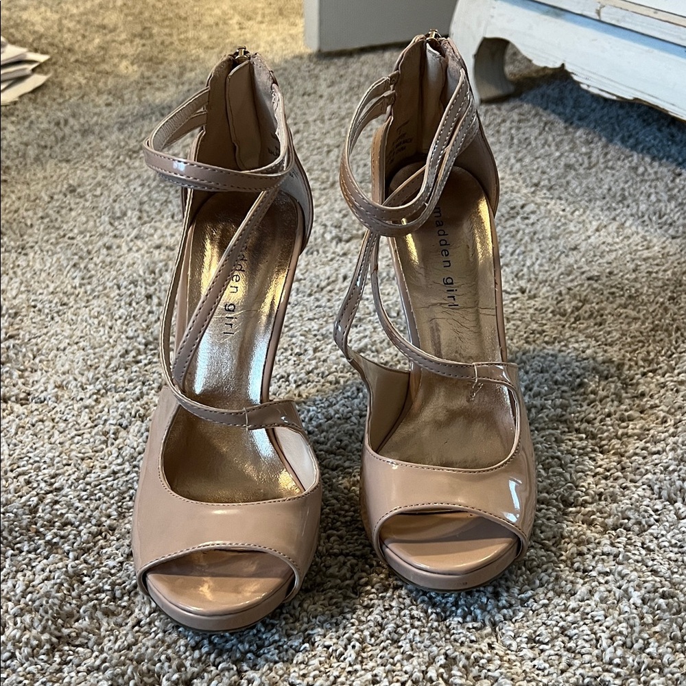 Madden Girl Blush Peep Toe Heels